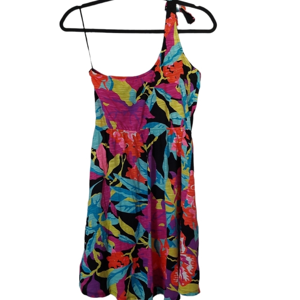 Roxy One Shoulder Tropical Dress Size S - Picture 2 of 9